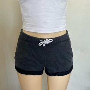 H&M Charcoal Pajama Shorts with White Tie